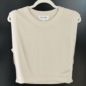 Oscar Ivory Knit Sleeveless Top